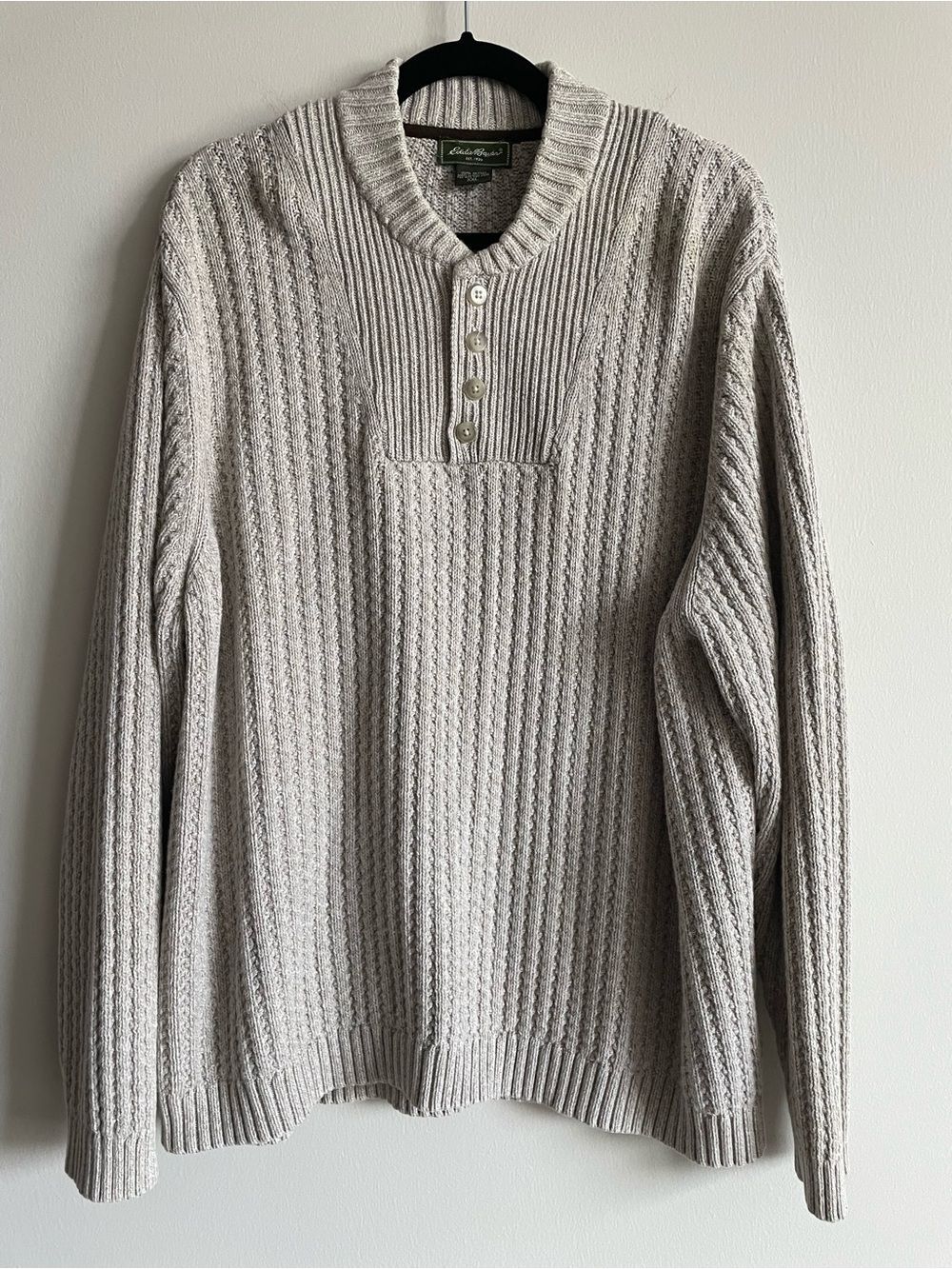 Vintage Eddie Bauer sweater pullover coastal preppy fisherman XXL